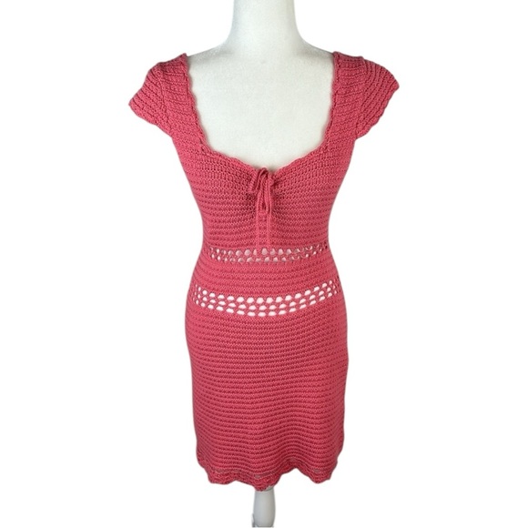 American Eagle Pink Knit Mini Dress Size M NWT - Picture 1 of 8